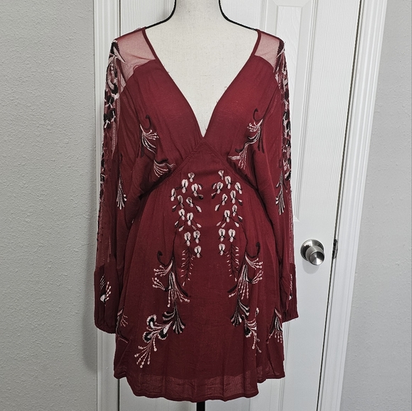 free people bonjour embroidered dress Free People Bonjour Embroidered Mini Dress Hotsell